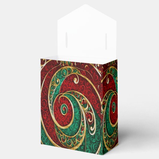 Rood Goud Groen Kerstcadeau Doos Bedankdoosjes (Geopend)