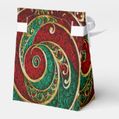 Rood Goud Groen Kerstcadeau Doos Bedankdoosjes (Achterkant)