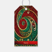 Rood Goud Groen Kerstcadeau Label Cadeaulabel (Voorkant)