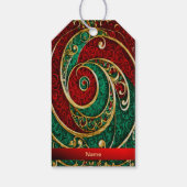 Rood Goud Groen Kerstcadeau Label Cadeaulabel (Achterkant)