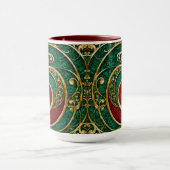 Rood Goud Groen Kerstvakantie Mok (Midden)