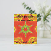 Rood Goud Groen Mandala Art Print Briefkaart (Staand voorkant)