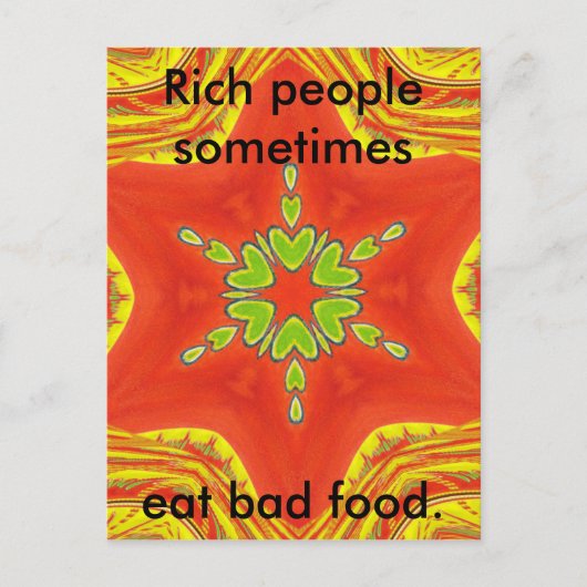 Rood Goud Groen Mandala Art Print Briefkaart (Voorkant)