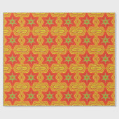 Rood Goud Groen Mandala Art Print Cadeaupapier (Vlak)
