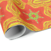 Rood Goud Groen Mandala Art Print Cadeaupapier (Rol Hoek)