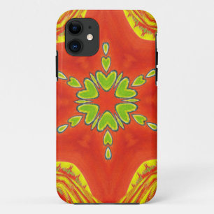 Rood Goud Groen Mandala Art Print iPhone 11 Hoesje