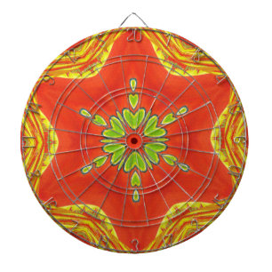 Rood Goud Groen Mandala Art Print Dartbord