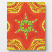 Rood Goud Groen Mandala Art Print Fotoplaat (Voorkant)