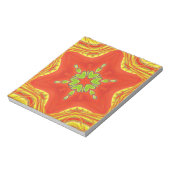 Rood Goud Groen Mandala Art Print Notitieblok (Linkerzijde)