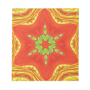 Rood Goud Groen Mandala Art Print Notitieblok