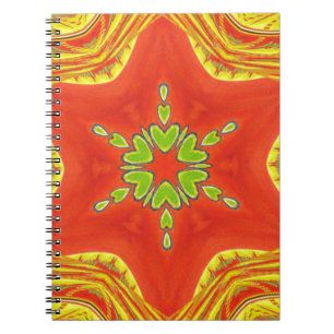 Rood Goud Groen Mandala Art Print Notitieboek