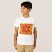 Rood Goud Groen Mandala Art Print T-shirt (Voorkant volledig)