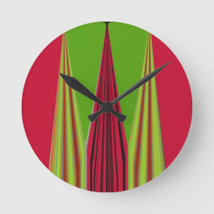 ROOD GOUD GROEN RONDE KLOK