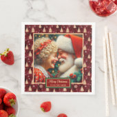 Rood Goud Groen Servetten Kerst Mr. & Mrs. Claus (Insitu)