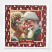 Rood Goud Groen Vakantie Servetten Santa Paar Ontw (Voorkant)
