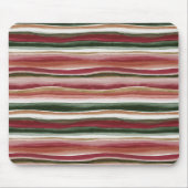 Rood Goud Groen Wit Roze Strepen Muismat (Voorkant)