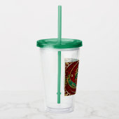 Rood Goud Groene Kerst Vakantie Acryl Tumbler Acryl Drinkbeker (Rechts)