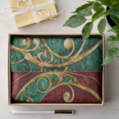 Rood Goud Groene Kerst Vakantie Tissue Papier (Geschenk)