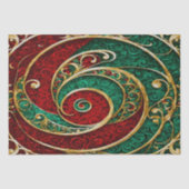 Rood Goud Groene Kerst Vakantie Tissue Papier (Voorkant)