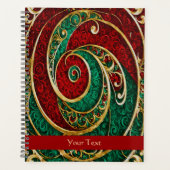 Rood Goud Groene Kerstvakantie Planner (Voorkant)