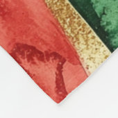 Rood Goud Groene Stripes Kerstmis Fleece Deken (Hoek)