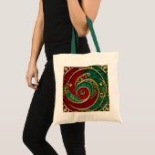 Rood Goud Groene Vakantie Canvas tas (Voorkant (product))