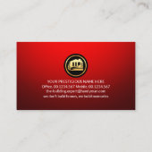 Rood Goud Handyman Gereedschap Streep Visitekaartje (Achterkant)