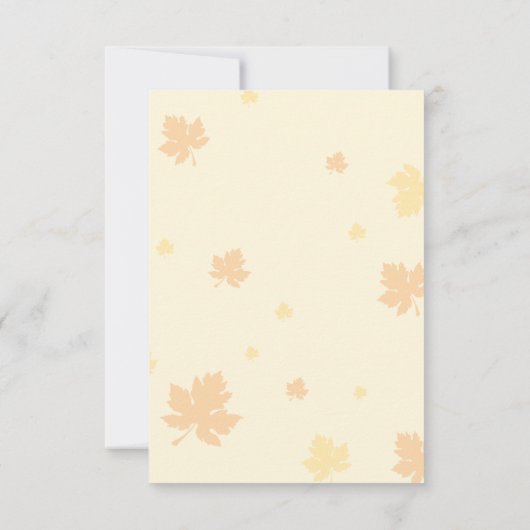 Rood & goud herfst blad Save the Date Kaart (Achterkant)