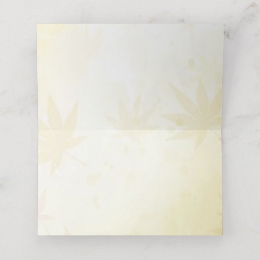 Rood goud herfstbladeren bruiloft plaatskaartje (Binnenkant ongevouwen)