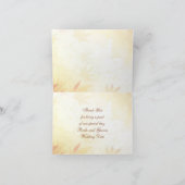 Rood & Goud herfstbladeren Trouw Dankjewel Bedankkaart (Binnen)