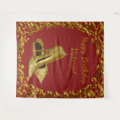 Rood Goud Hoge Hak Schoen Verjaardagsfeestje XL Ac Wandkleed (Voorkant (horizontaal))