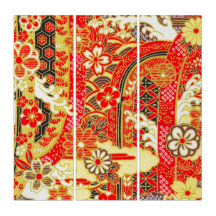  rood goud japans kimono bloembloem