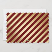 Rood Goud Kalligrafie Vrolijk Kerstfeest Feestdagenkaart (Achterkant)