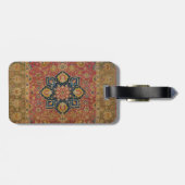 Rood Goud Kashan Tapijtkleed Perzisch Aziatisch Bagagelabel (Achterkant horizontaal)