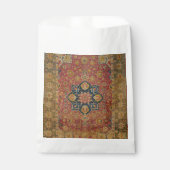 Rood Goud Kashan Tapijtkleed Perzisch Aziatisch Bedankzakje (Voorkant)