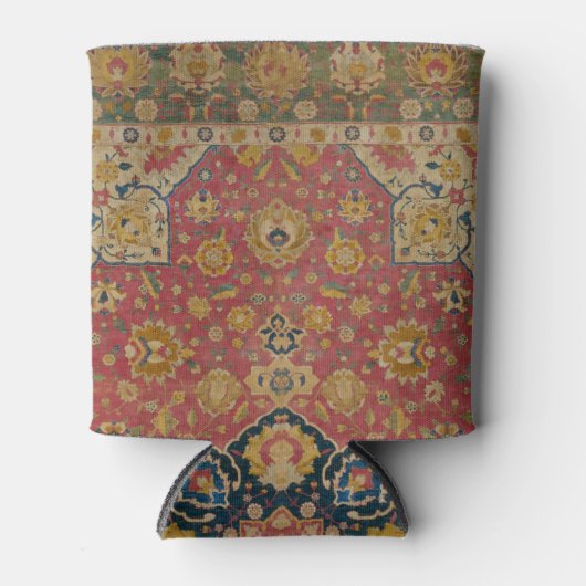 Rood Goud Kashan Tapijtkleed Perzisch Aziatisch Blikjeskoeler (Voorkant)