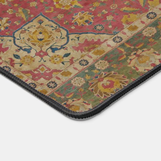 Rood Goud Kashan Tapijtkleed Perzisch Aziatisch Bureaumat (Hoek)