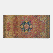 Rood Goud Kashan Tapijtkleed Perzisch Aziatisch Bureaumat (Voorkant)