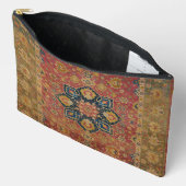 Rood Goud Kashan Tapijtkleed Perzisch Aziatisch Etui (Open)