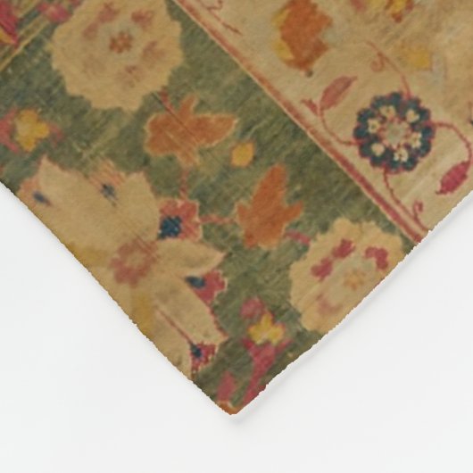 Rood Goud Kashan Tapijtkleed Perzisch Aziatisch Fleece Deken (Hoek)