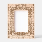 Rood Goud Kashan Tapijtkleed Perzisch Aziatisch Gegraveerde Lijstjes (Voorkant)