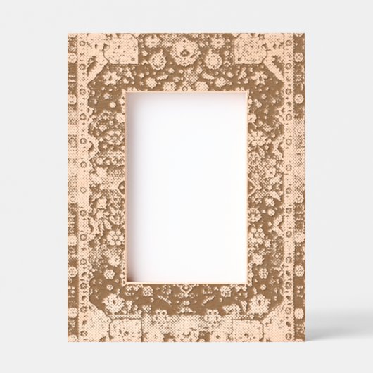 Rood Goud Kashan Tapijtkleed Perzisch Aziatisch Gegraveerde Lijstjes (Voorkant)