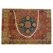 Rood Goud Kashan Tapijtkleed Perzisch Aziatisch Groot Cadeauzakje (Achterkant)