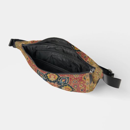 Rood Goud Kashan Tapijtkleed Perzisch Aziatisch Heuptasje (Open)