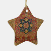 Rood Goud Kashan Tapijtkleed Perzisch Aziatisch Keramisch Ornament (Rechts)