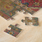 Rood Goud Kashan Tapijtkleed Perzisch Aziatisch Legpuzzel (Zijkant)