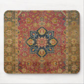 Rood Goud Kashan Tapijtkleed Perzisch Aziatisch Muismat (Voorkant)