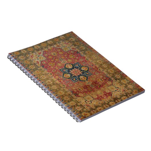 Rood Goud Kashan Tapijtkleed Perzisch Aziatisch Notitieboek (Rechterzijde)