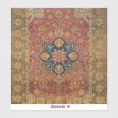 Rood Goud Kashan Tapijtkleed Perzisch Aziatisch Sticker (Vel)