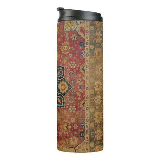 Rood Goud Kashan Tapijtkleed Perzisch Aziatisch Thermosbeker (Geroteerd rechts)
